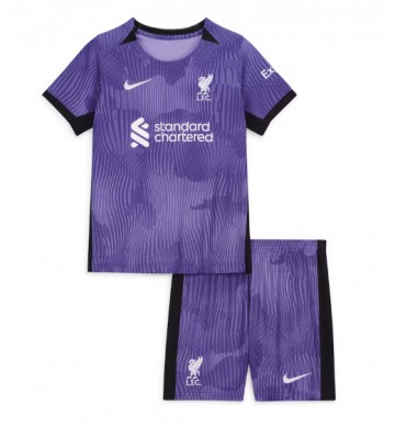 Liverpool Tredje trøje Børn 2023-24 Kort ærmer (+ korte bukser)